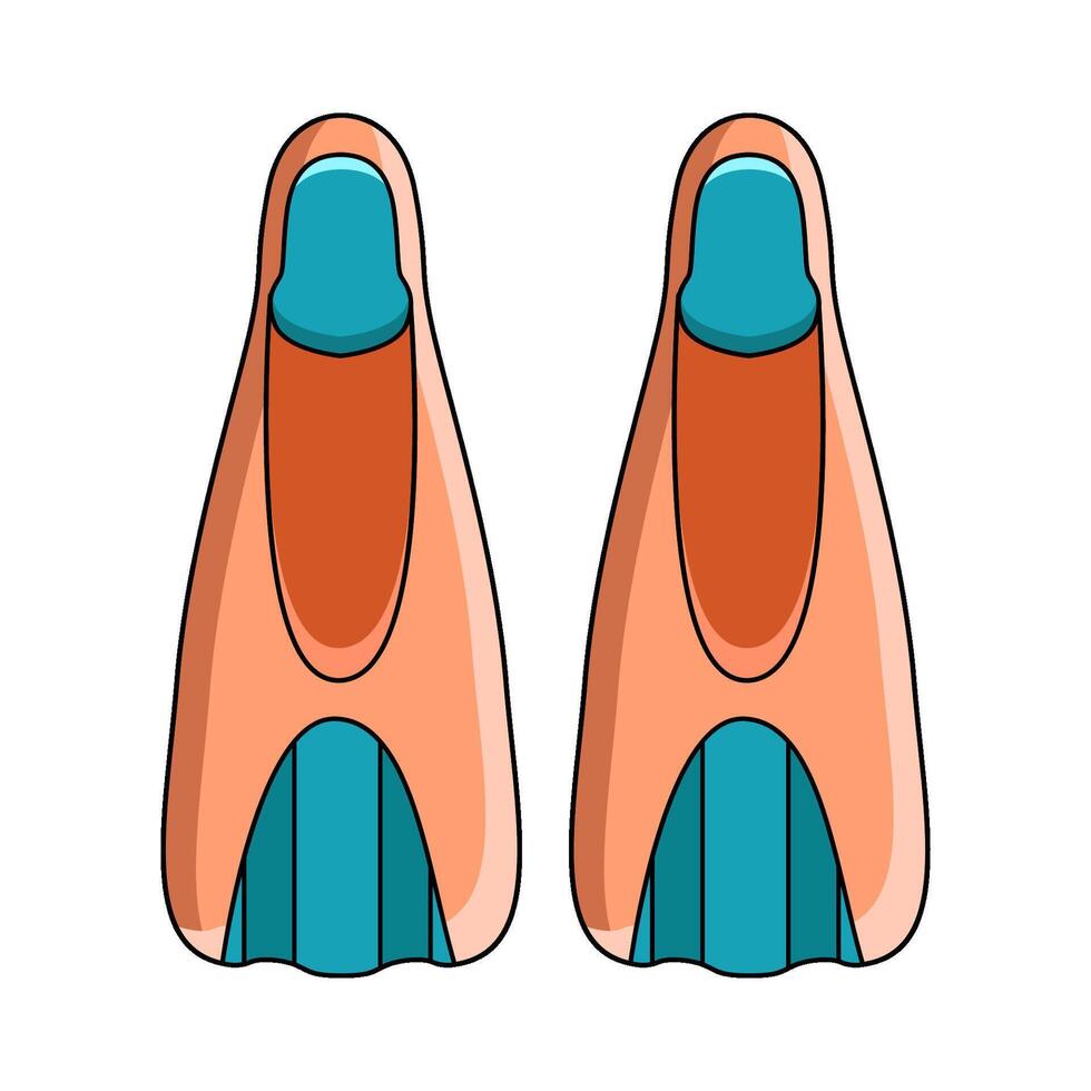 illustration of Snorkeling Fins vector
