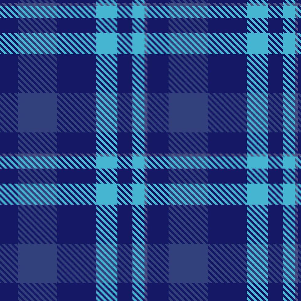 Dining check fabric background, pride plaid tartan texture. Trend textile seamless pattern in blue and cyan colors. vector