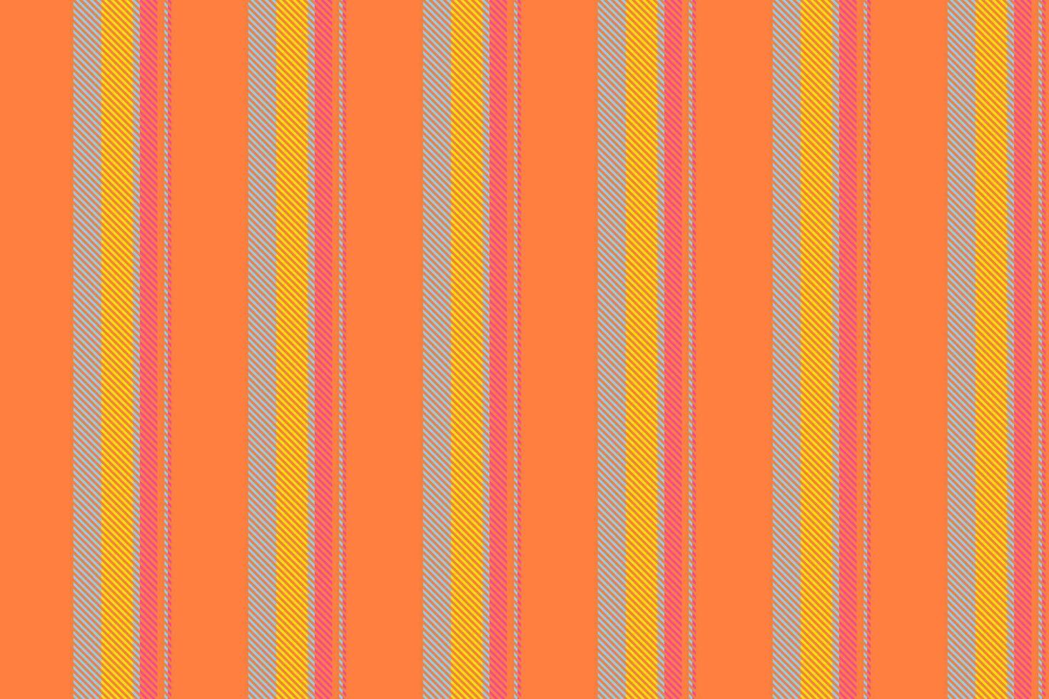B025 textile seamless pattern, outside vertical stripe . Pps10 background lines texture fabric in orange and light sky blue colors. vector