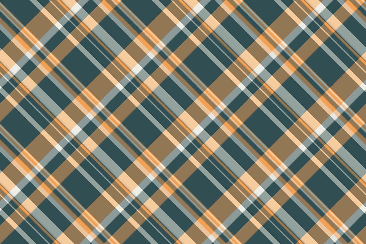 Buffalo tartan check seamless, youth background fabric. Shape plaid textile pattern texture in orange and pastel colors. vector