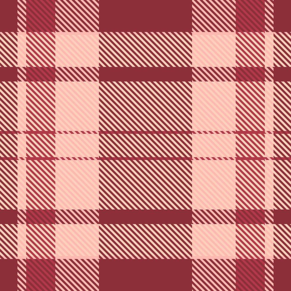 Warp pattern background, royalty check plaid tartan. Occupation textile fabric seamless texture in light and red colors. vector