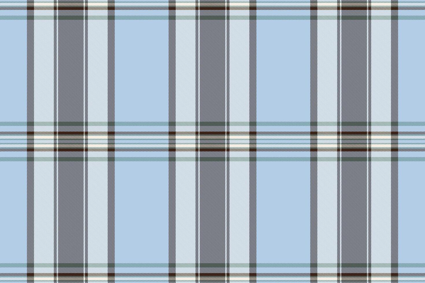 Serene light blue and grey plaid pattern. Perfect for textile design, website backgrounds, or crafting projects. Subtle yet stylish, this texture evokes feelings of calm and order. vector