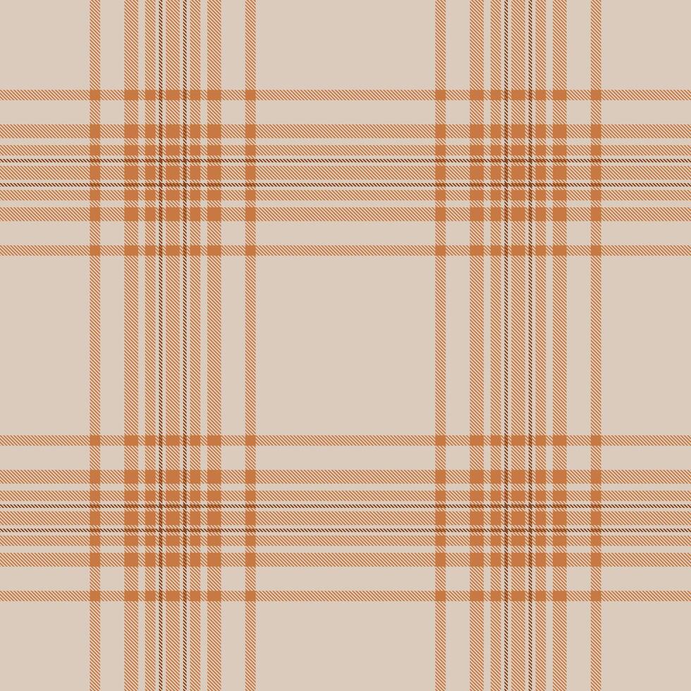 Fade textile seamless pattern, aesthetic plaid texture tartan. Age fabric background check in orange and light colors. vector