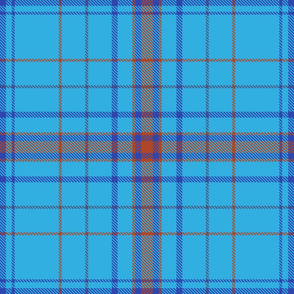 Vibrant turquoise, blue, and orange plaid pattern. Perfect for textile design, fashion, or website backgrounds. A stylish and modern take on a classic design, offering a fresh, energetic feel. vector