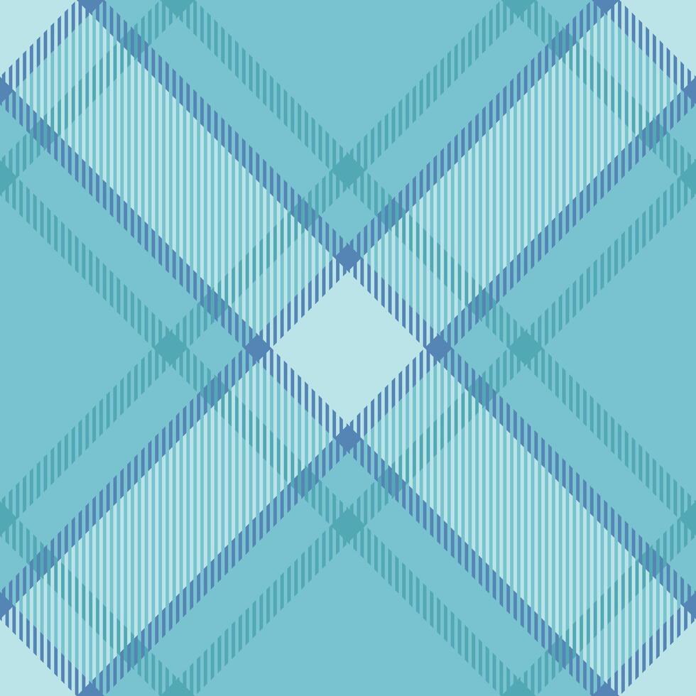 Kind check plaid texture, geometric background textile fabric. Jersey tartan seamless pattern in cyan and light colors. vector