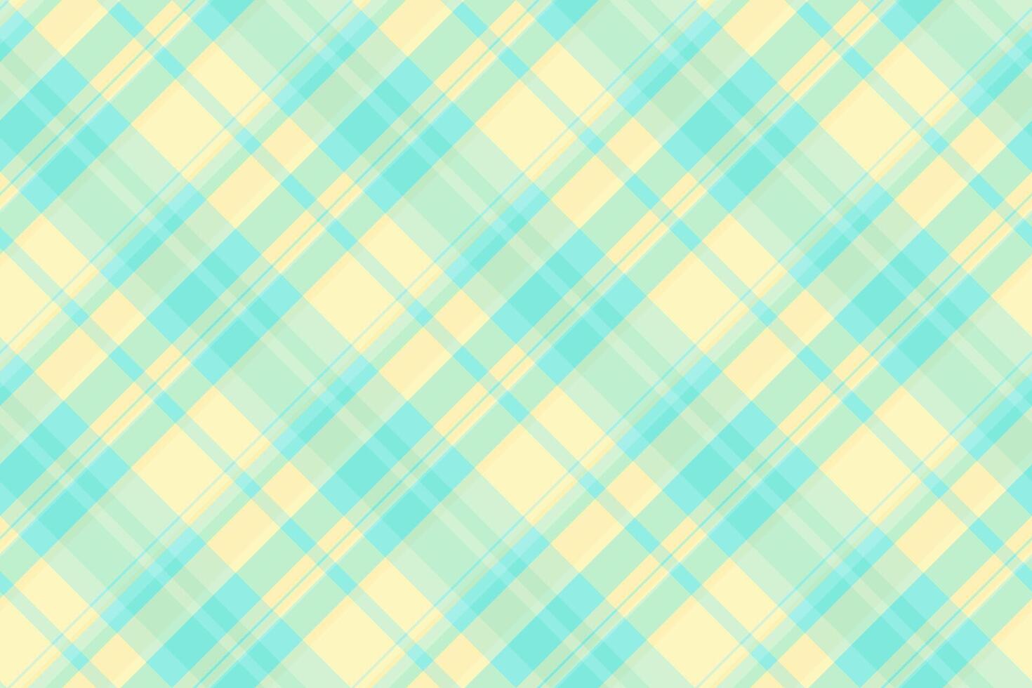 Vivid check plaid textile, symmetry pattern background fabric. Platform tartan seamless texture in light and teal colors. vector