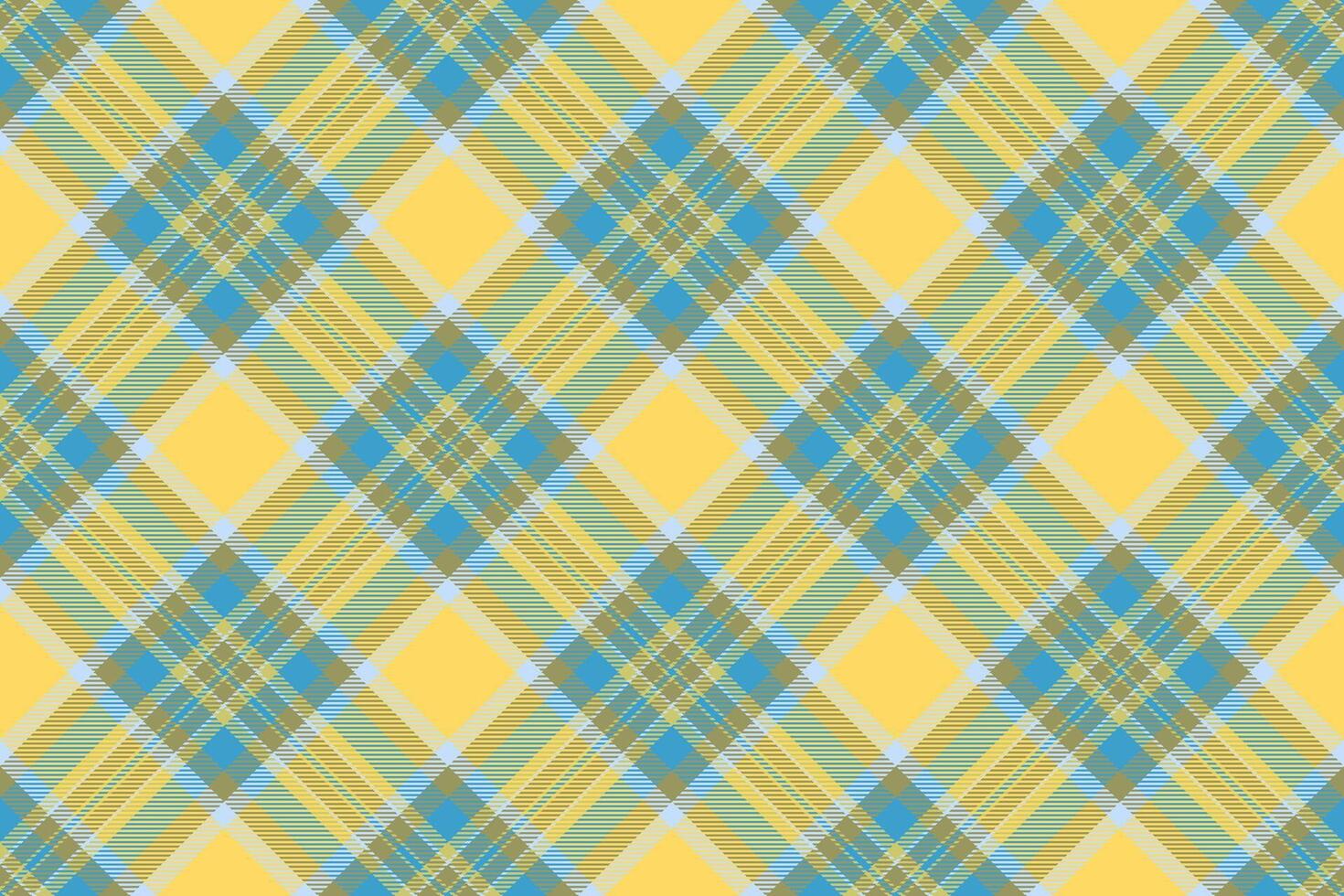Vibrant yellow, teal, and sage green plaid pattern. Perfect for textile design, fashion, or website backgrounds. This cheerful, seamless texture evokes feelings of warmth and optimism. vector