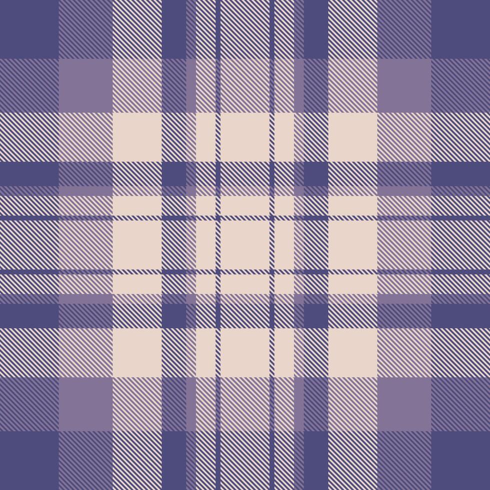 Elegant purple and beige plaid pattern. Perfect for textile design, fashion, apparel, home decor, and website backgrounds. This sophisticated seamless texture offers a calming, classic aesthetic. vector
