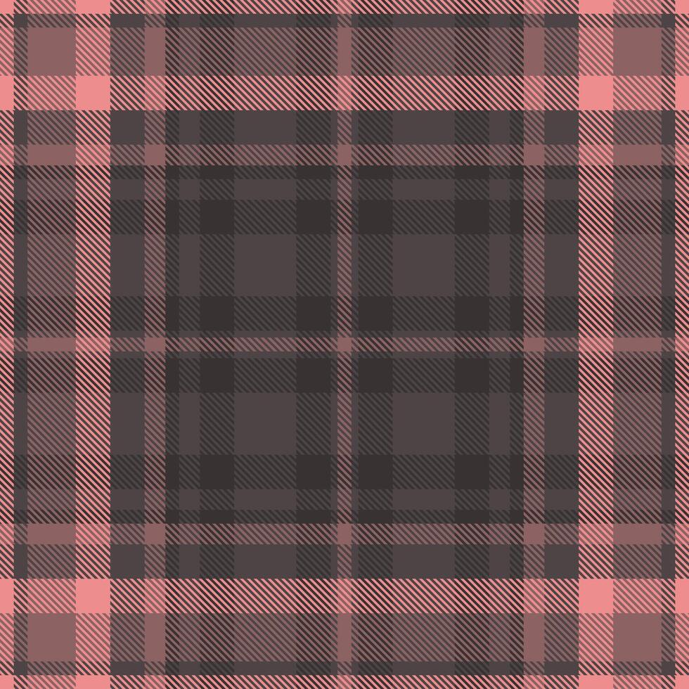 Neat texture pattern fabric, short check background plaid. Neutral textile tartan seamless in red and pastel colors. vector