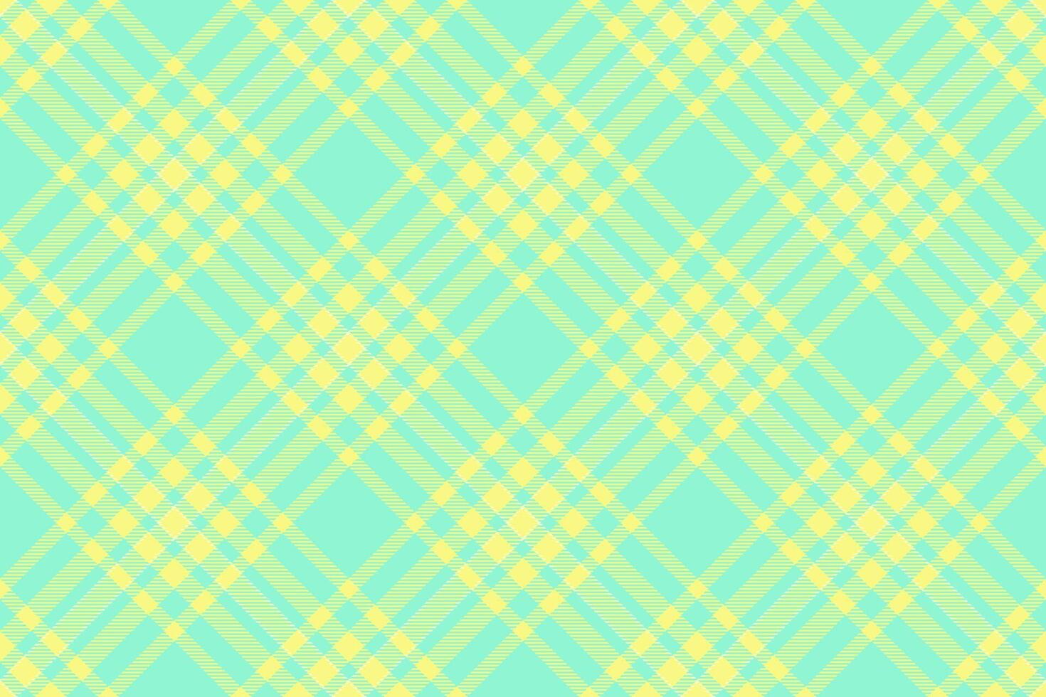 Anniversary pattern seamless, realistic textile plaid texture. Wallpaper check fabric tartan background in mint and yellow colors. vector