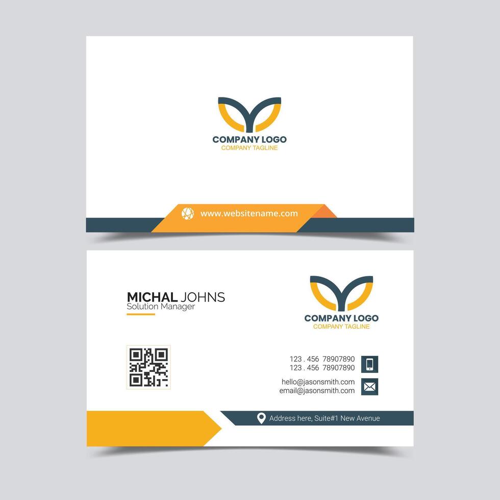 Creative corporate business card design template vector