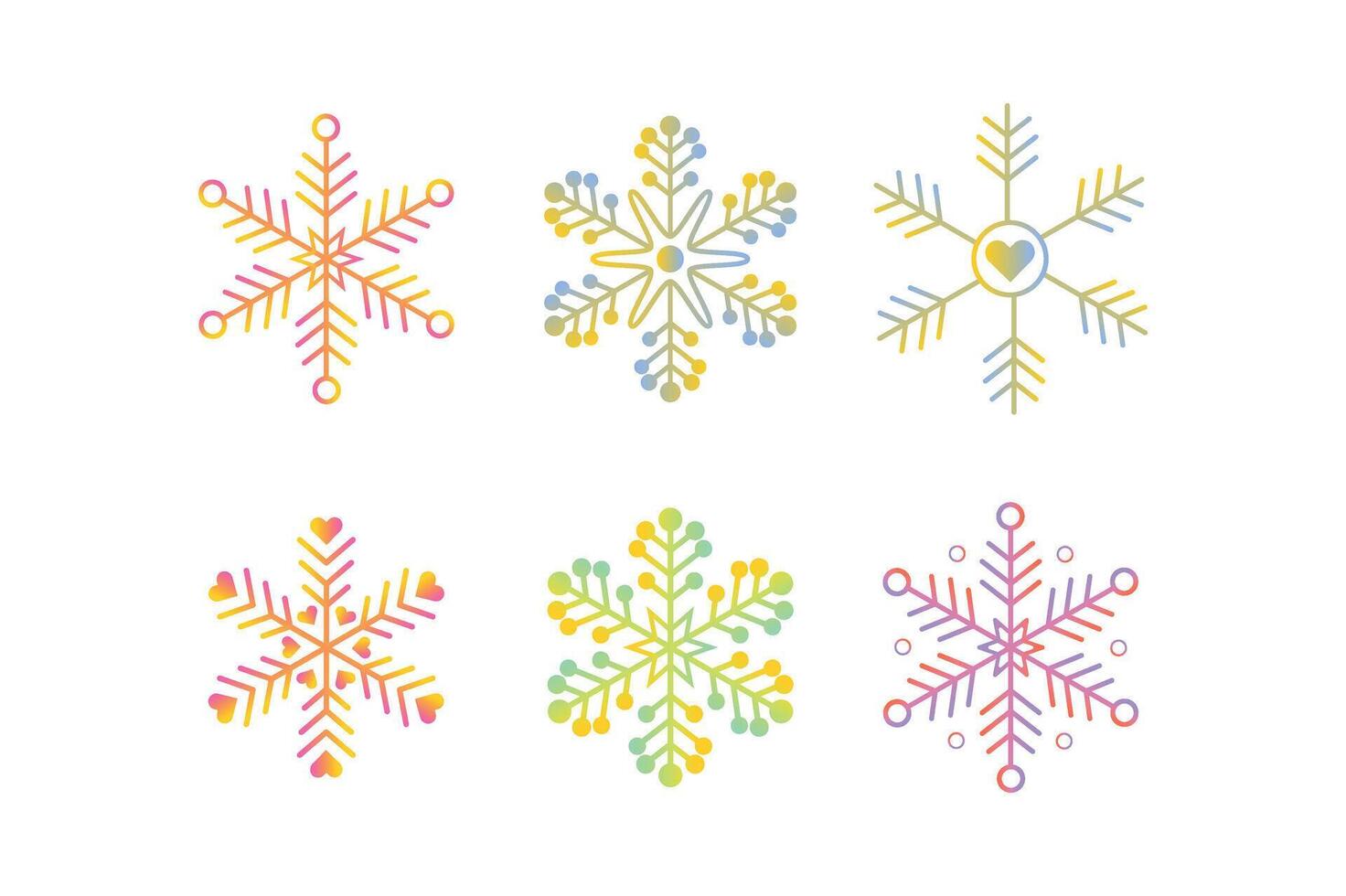 Decorative Funky Snowflakes Pack for Backgrounds, funky snowflakes , winter elements, snowflake pattern vector