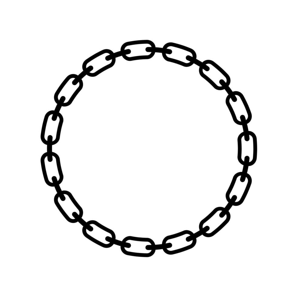 chain icon over white background, line style, illustration. vector