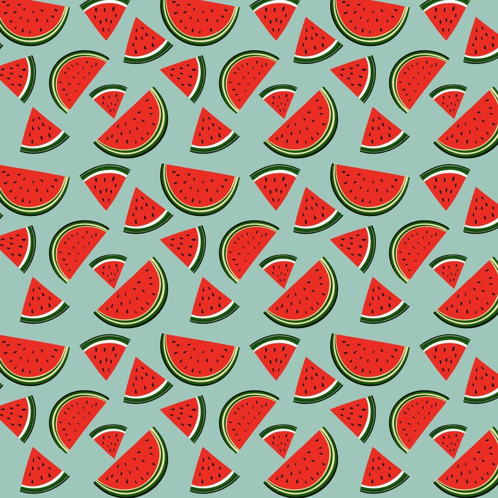 Pattern with watermelons. illustration. Background. vector