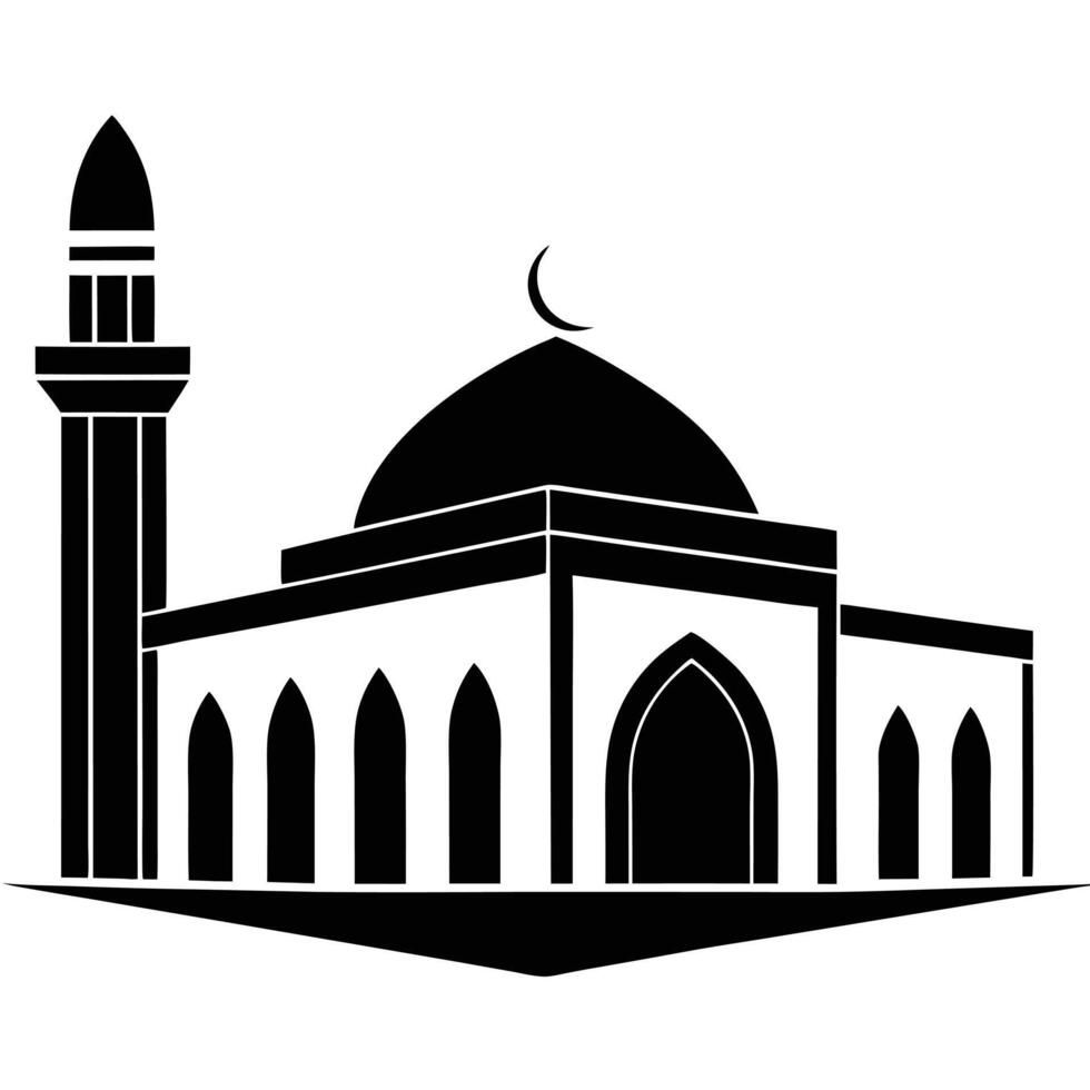 most popular Islamic mosque icon design on a white background vector
