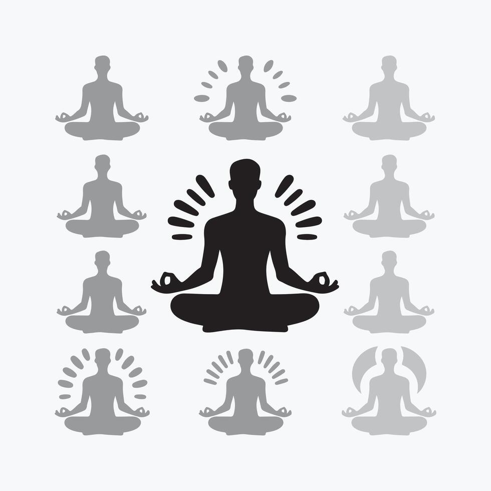 yoga meditation symbol, meditation, meditation, meditation icon, meditation, meditation symbol, meditation icon design on a white background vector