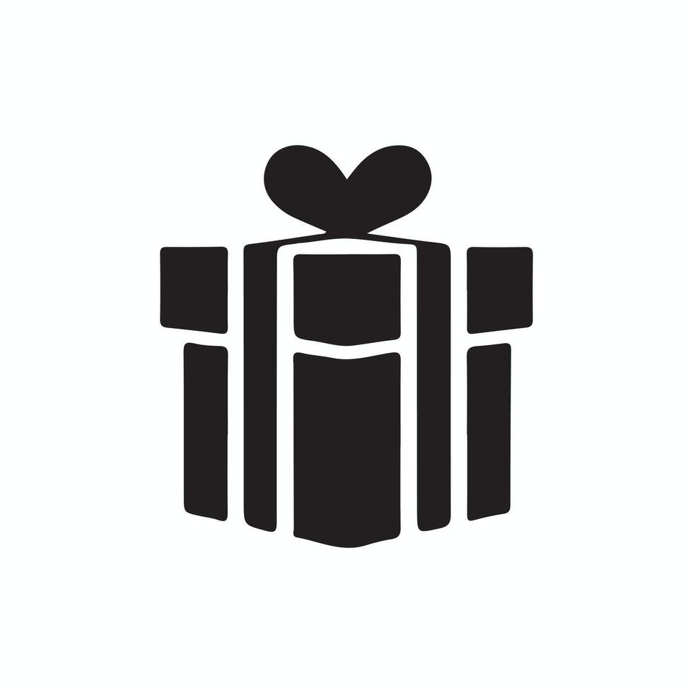 A gift box icon design on a white background vector