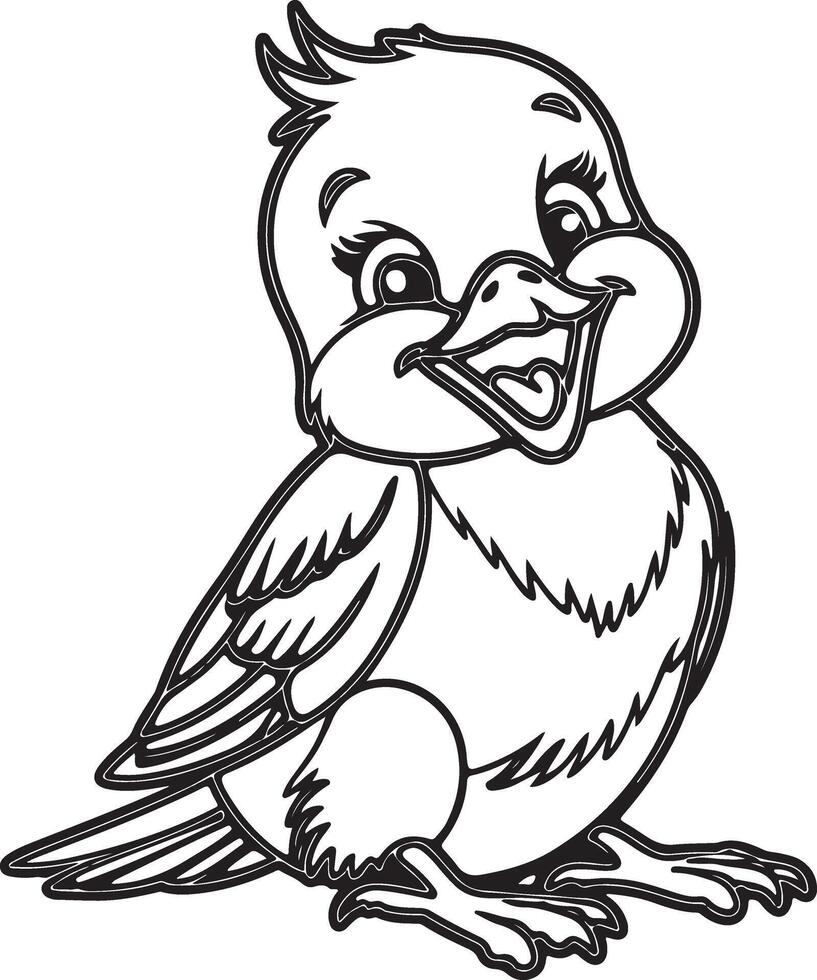 A illustration of a bird baby vector
