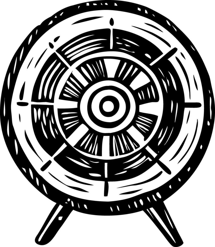 Target wheel vintage style illustration vector
