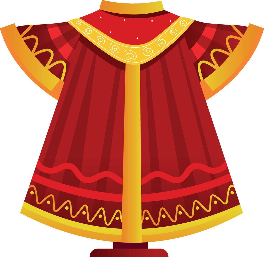 Chinese clothing illustration in flat style vector