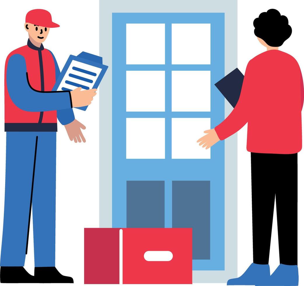 A flat style icon of delivery service vector