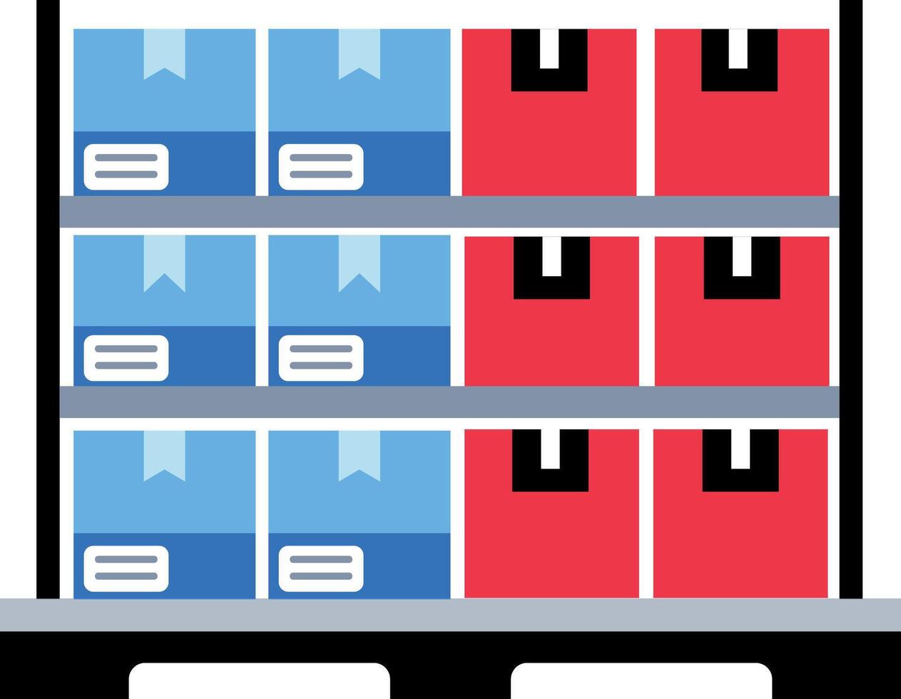 A flat style icon of cargo pallet vector