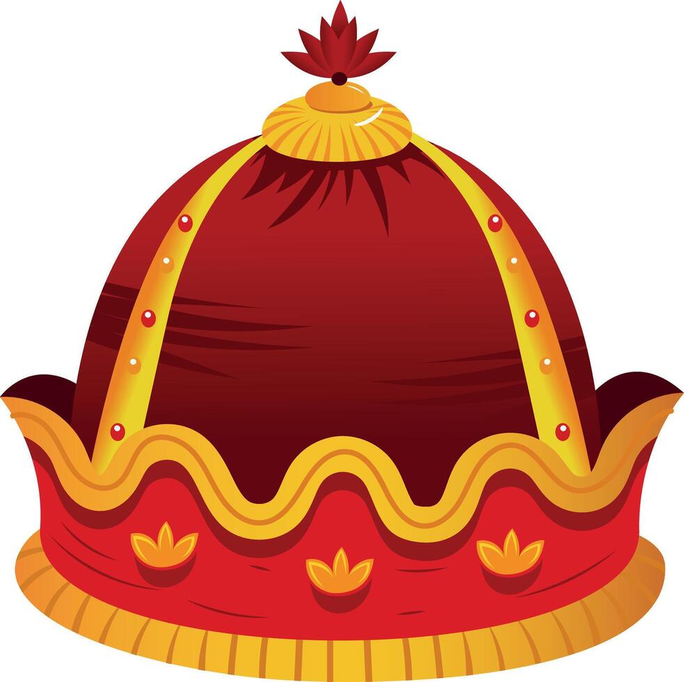A flat illustration of traditional chinese hat vector