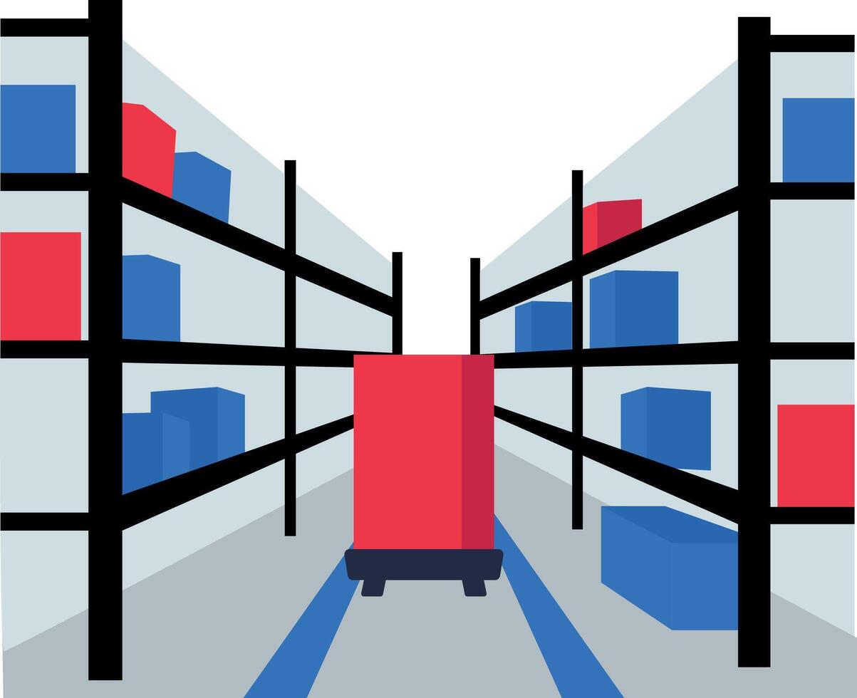 Warehouse inventory icon in flat style vector