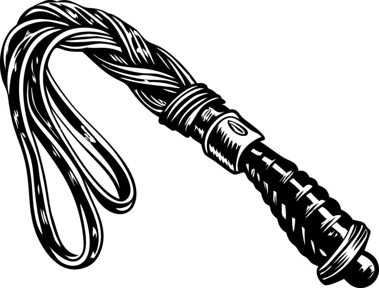 Vintage style illustration of a whip vector