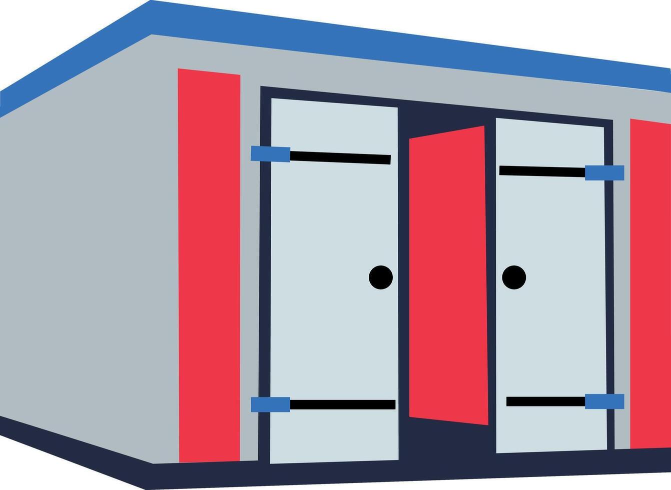 A flat style icon of cargo storage container vector