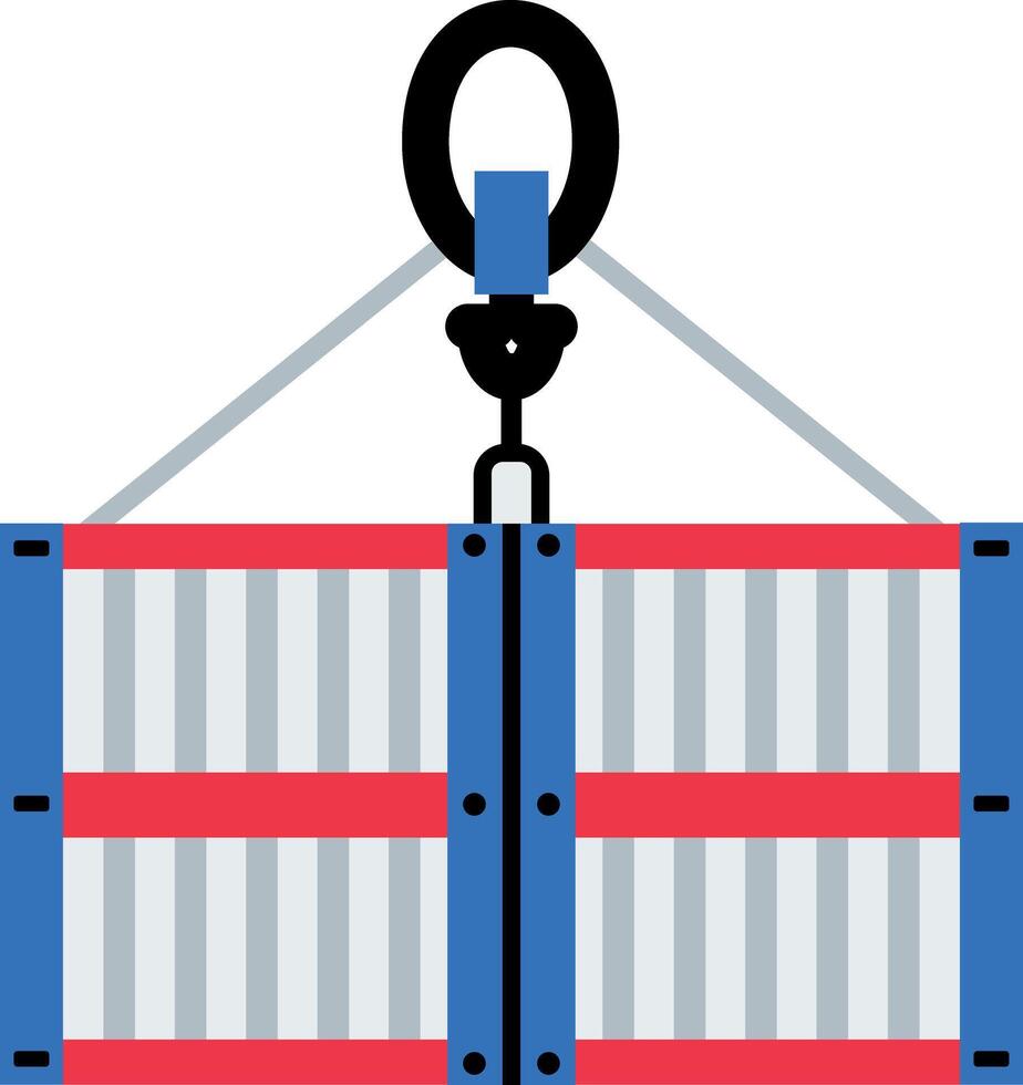 A flat style icon of shipment container vector