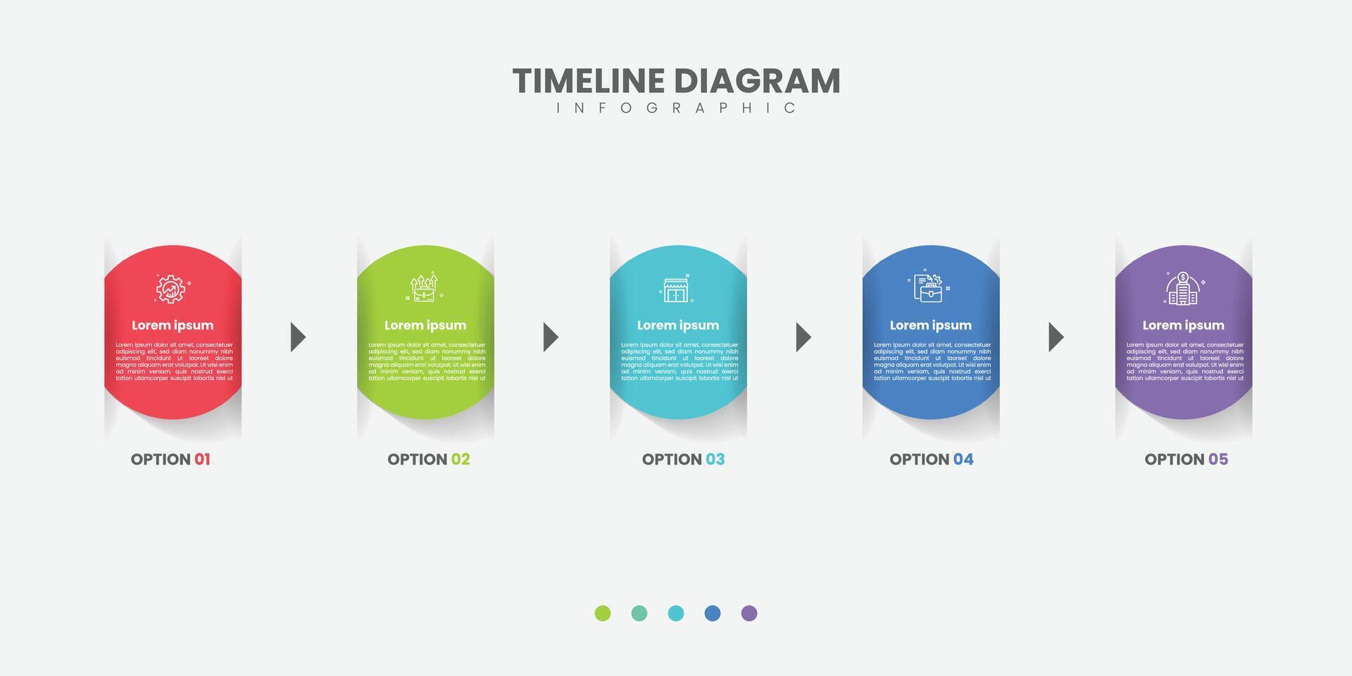 Business infographic template. 5 Step timeline journey. Process diagram, 5 options on white background, Info graph elements vector