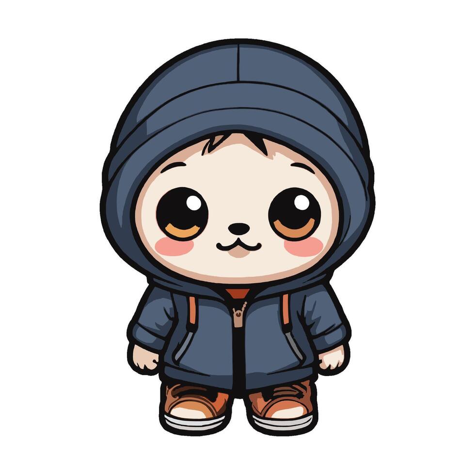 stylish child character illustration vector