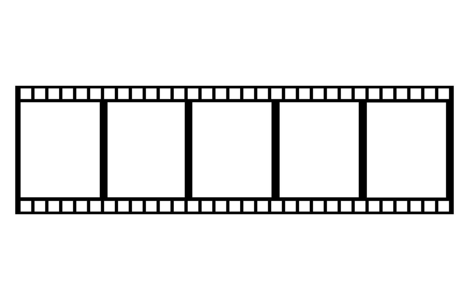 blank film strip blank frame template vector