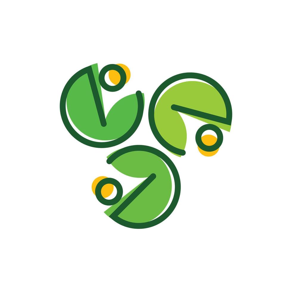 ECO Leaf Logo Design letter vector