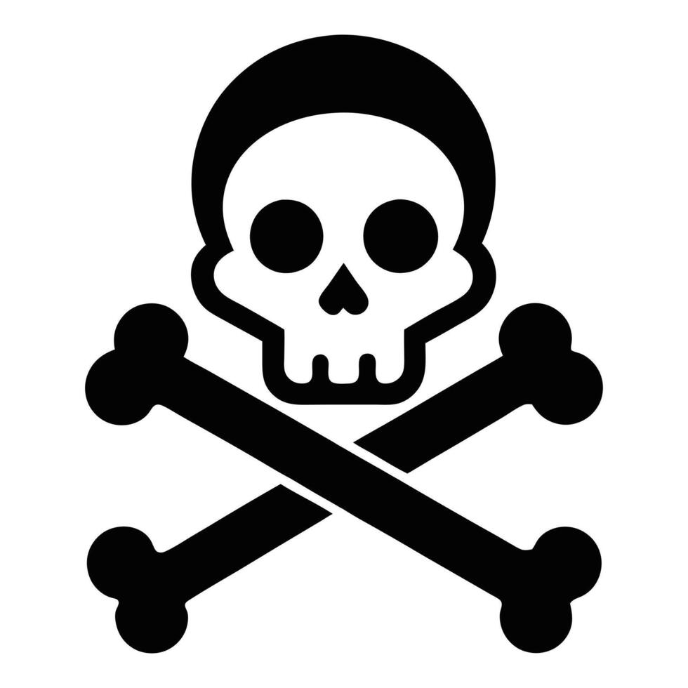 a skull and crossbones icon on a white background vector
