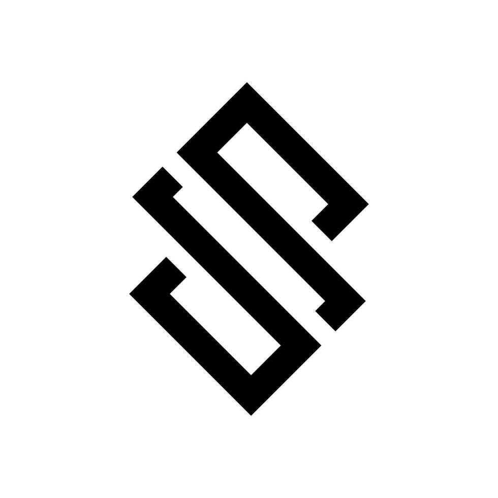 Minimalist S Letter Logo Design With Geometric Black Monogram for Modern Branding vector