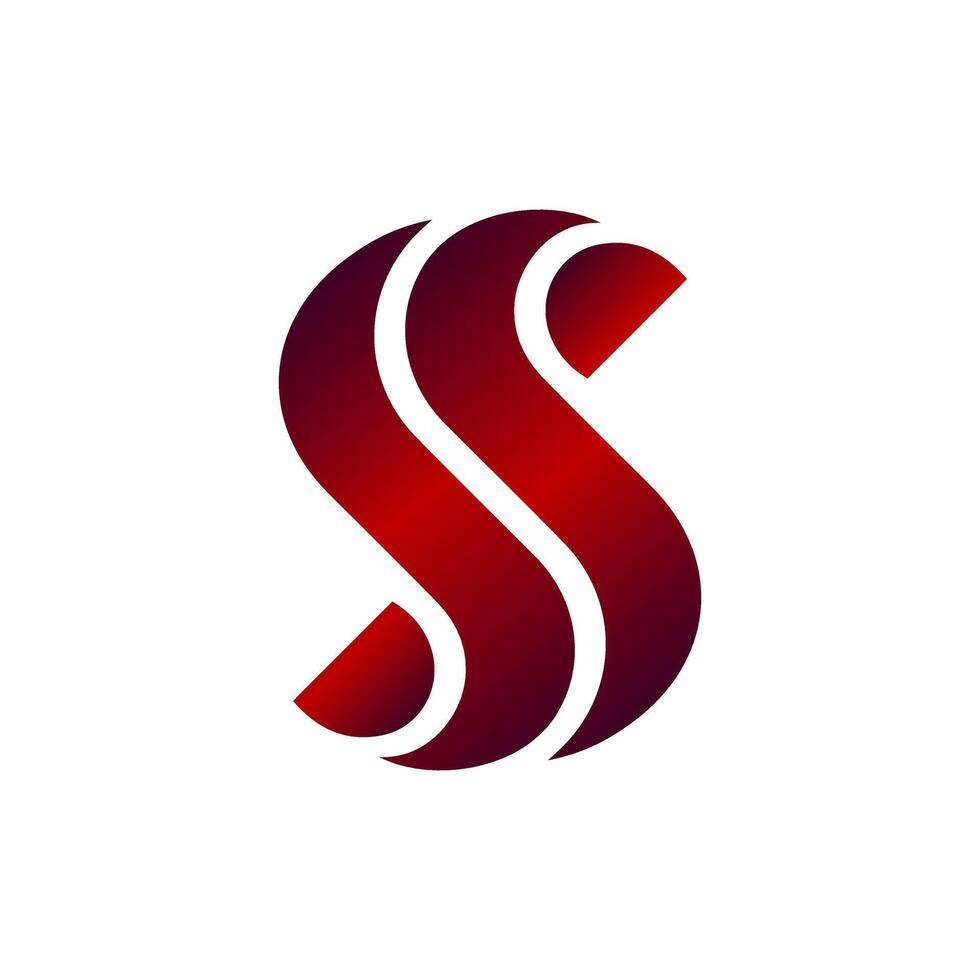 Modern S Letter Logo Design With Gradient Red Abstract Icon for Branding vector