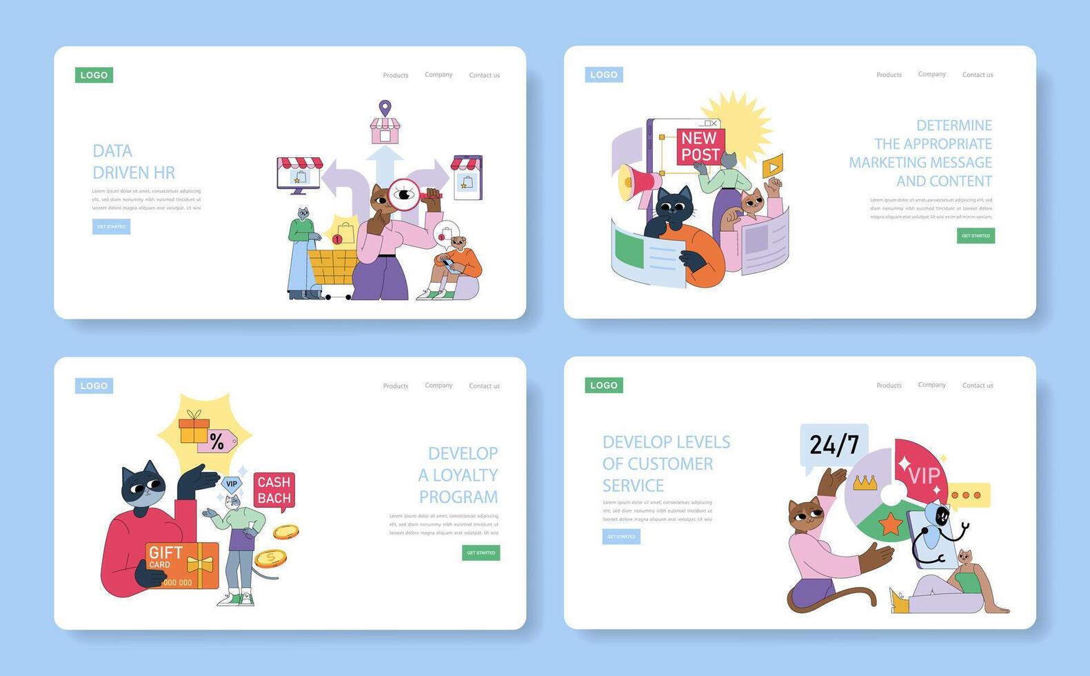 Marketing Tools. Flat Illustration vector