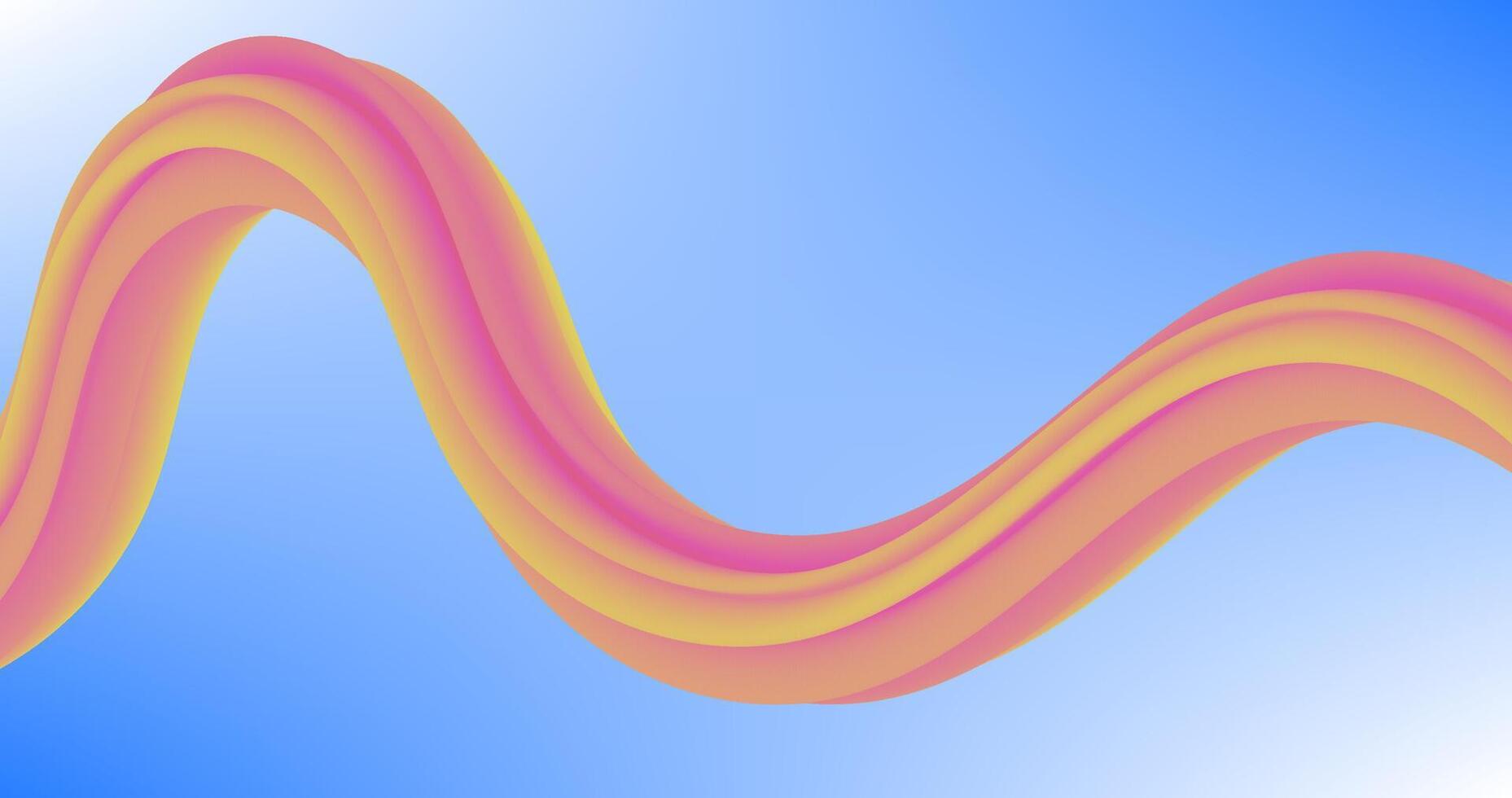 Colorful abstract background with smooth wavy lines illustration vector