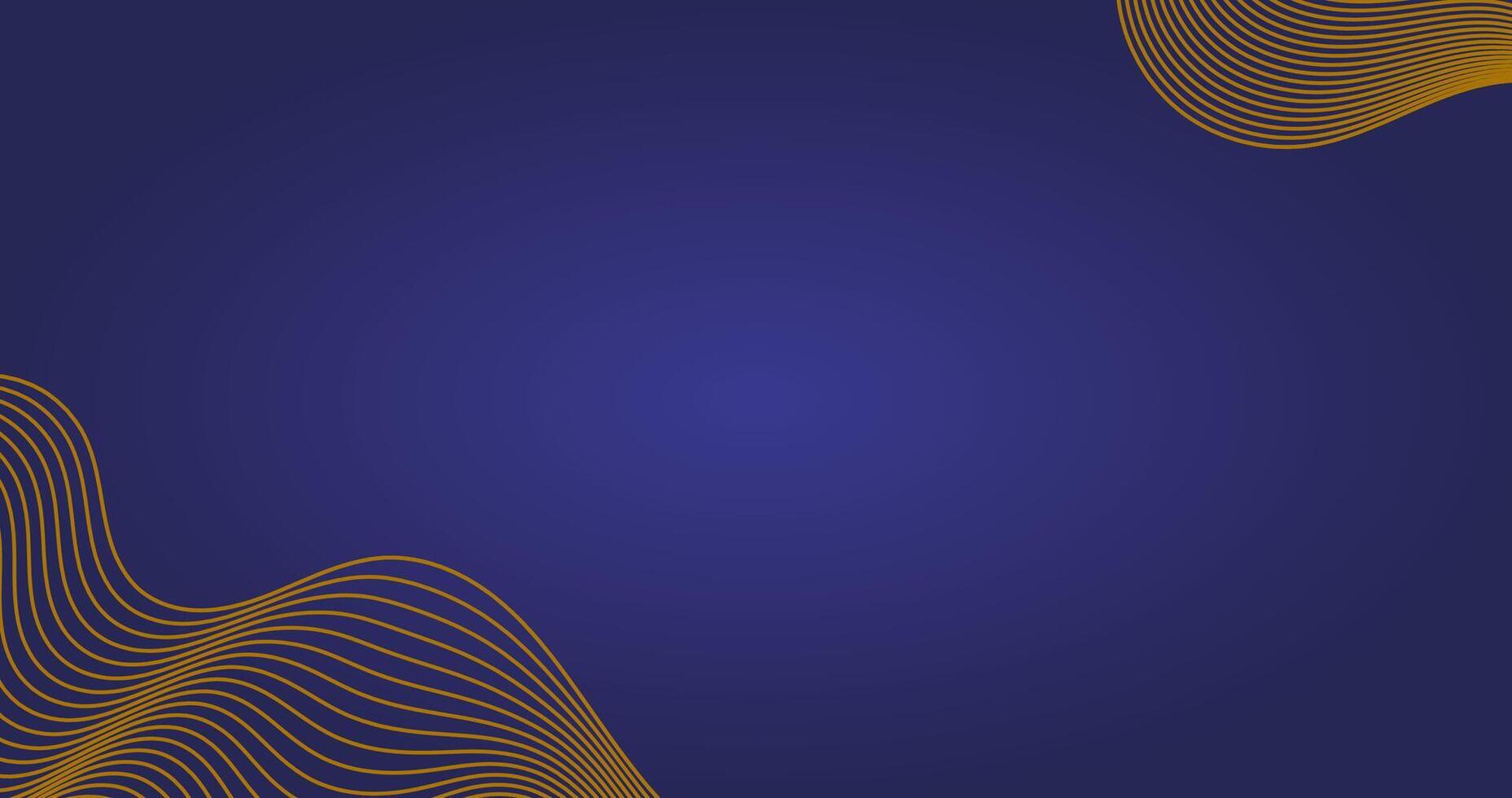 Abstract background with wavy lines in blue and yellow colors illustration. vector