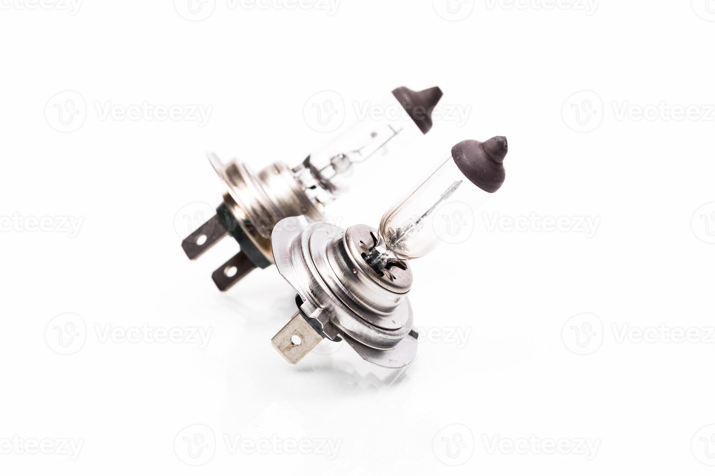 Close up of a light bulb on white background photo