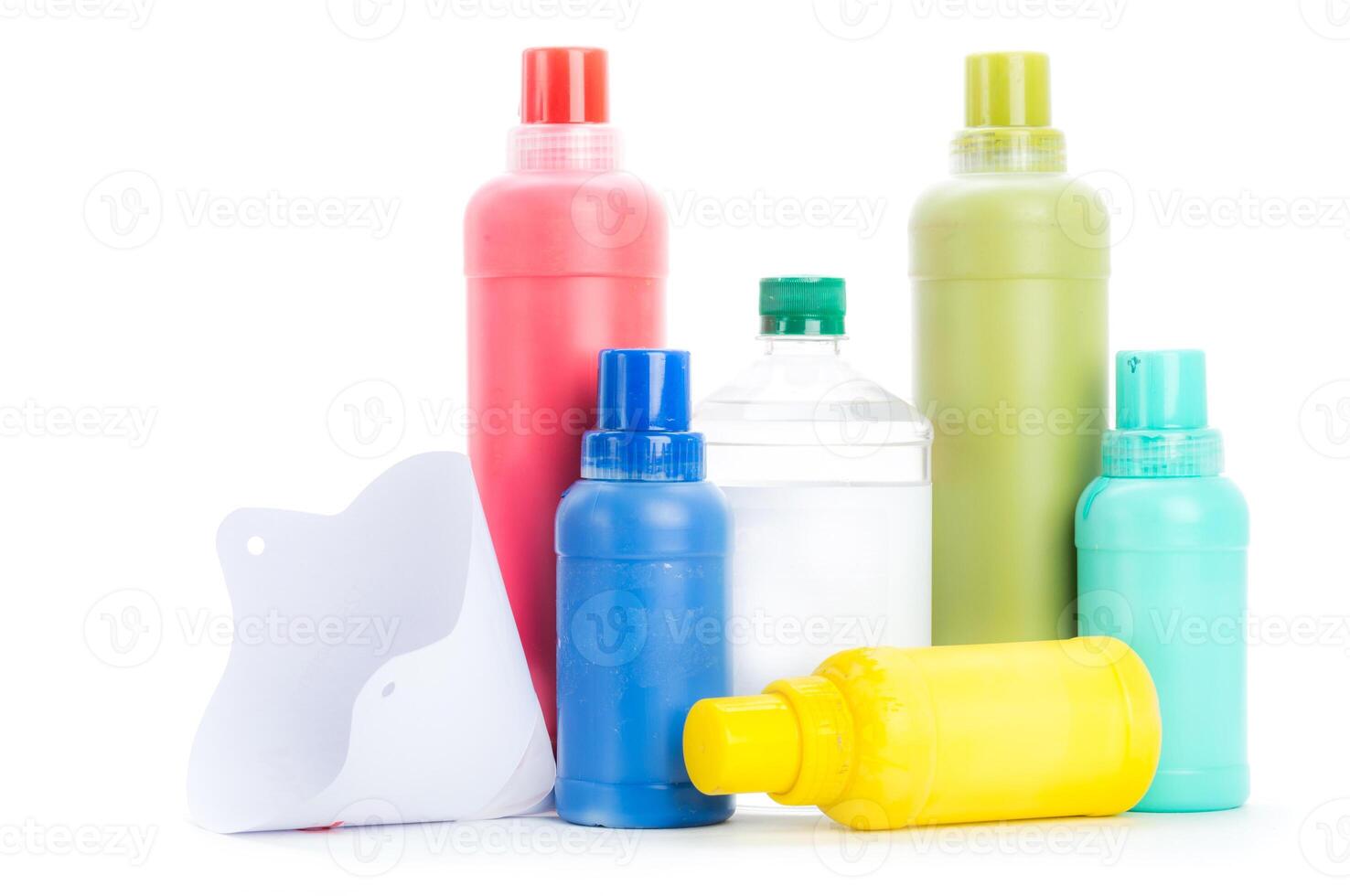 Paint in bottle isolated over white background photo