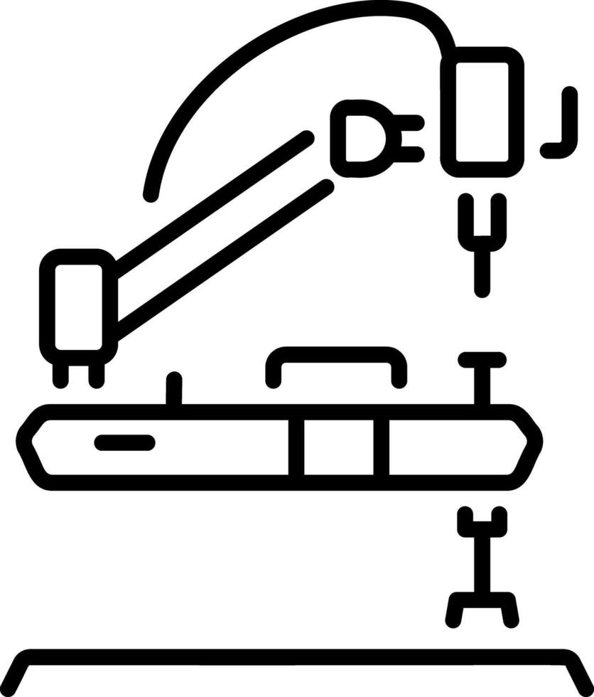 A line style icon depicting tapping machine vector
