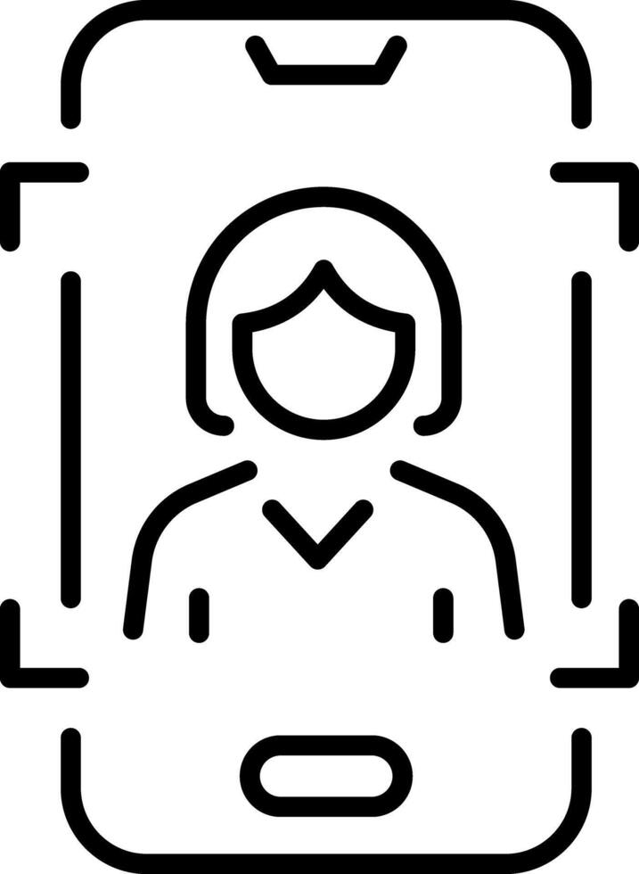 Mobile photography concept icon in line style vector