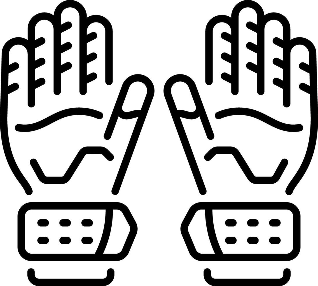 Worker gloves icon in line style vector