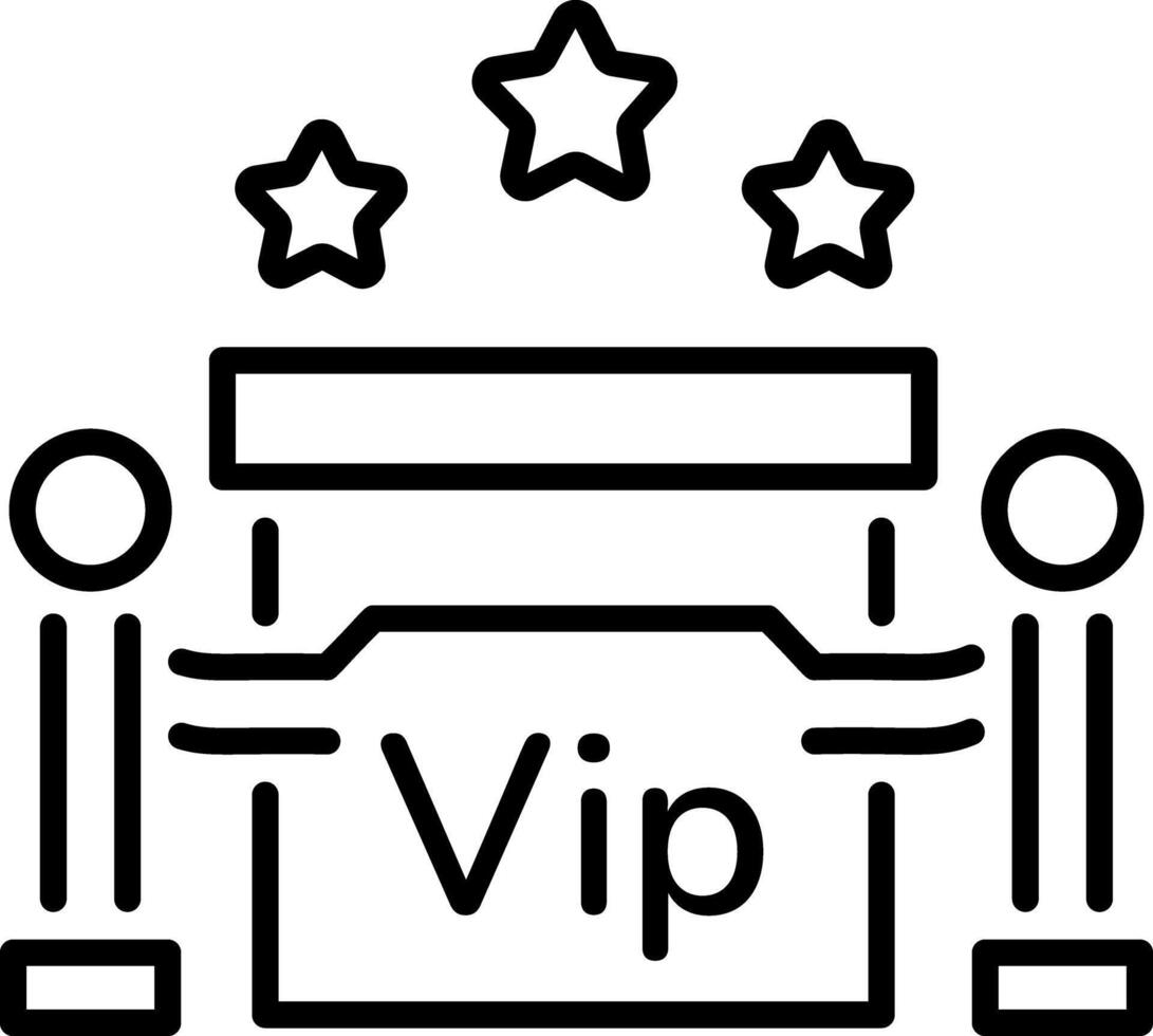 A line style icon depicting vip entrance vector