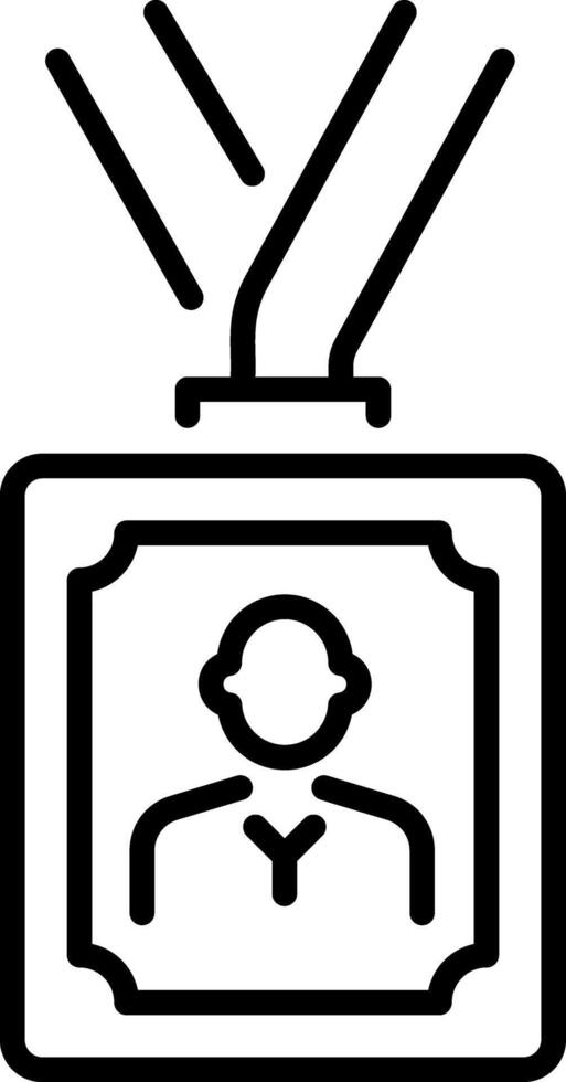 Conference card icon in linear style vector