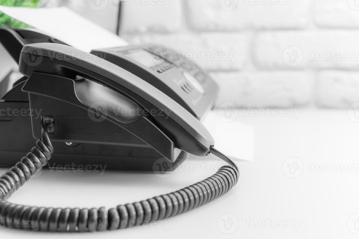 Fax machine close up in an office photo