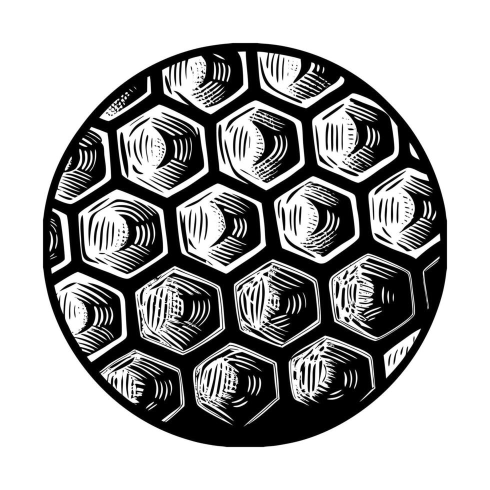 Golden Honeycomb Pattern Design vector
